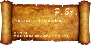 Perina Szilveszter névjegykártya